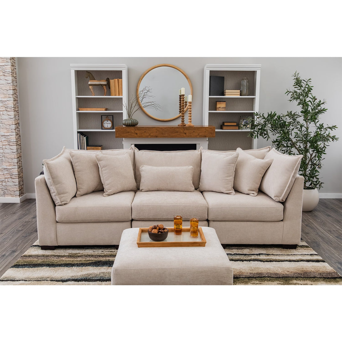 Atlas Modular Sectional In Ivory (Configurable)