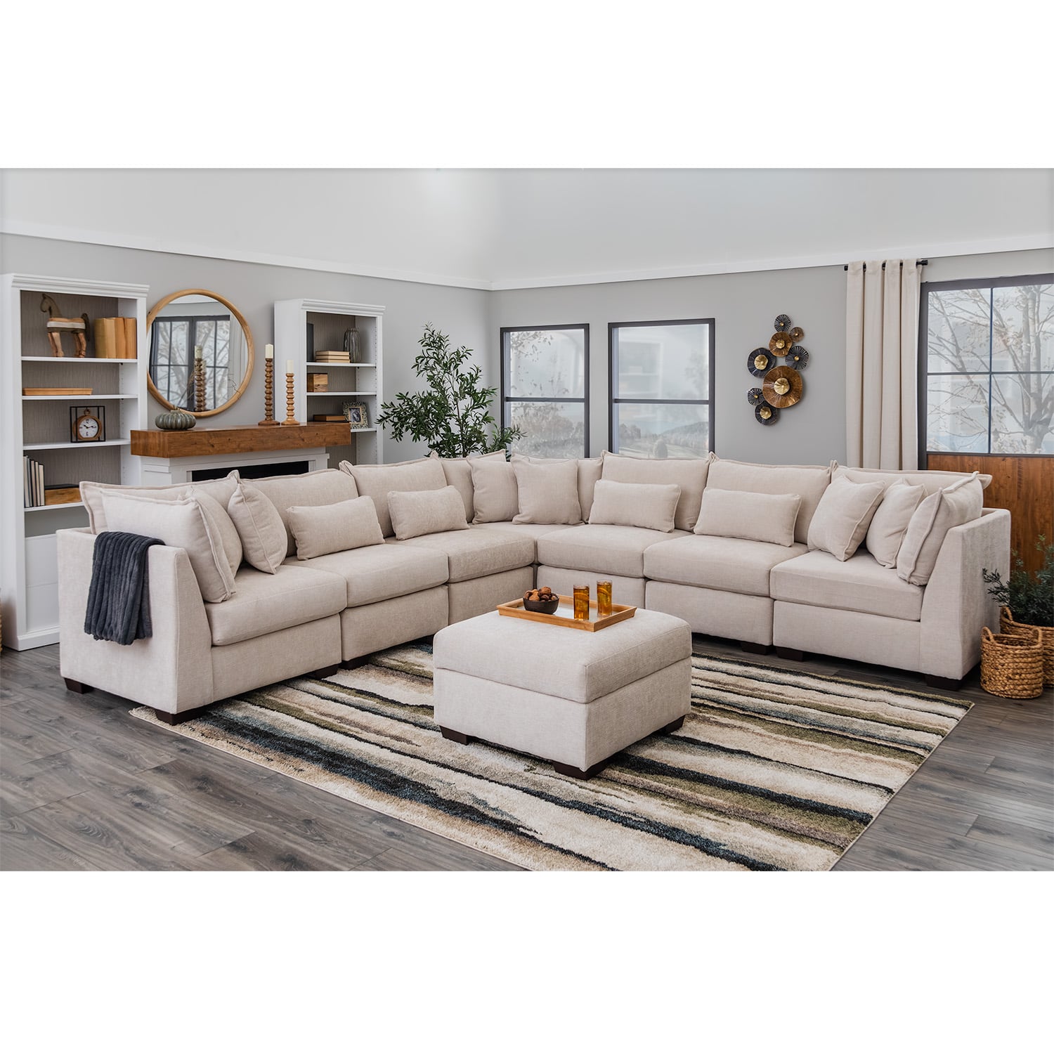Atlas Modular Sectional In Ivory (Configurable)