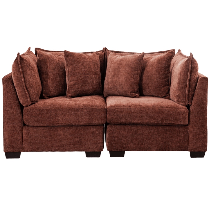 Atlas Modular Loveseat In Rust