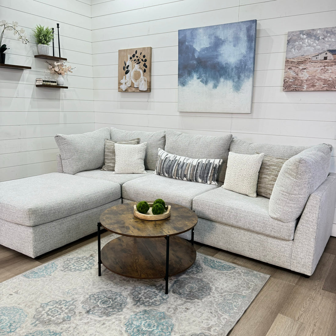 Bennet Modular 4 Piece Cream Sectional Sofa