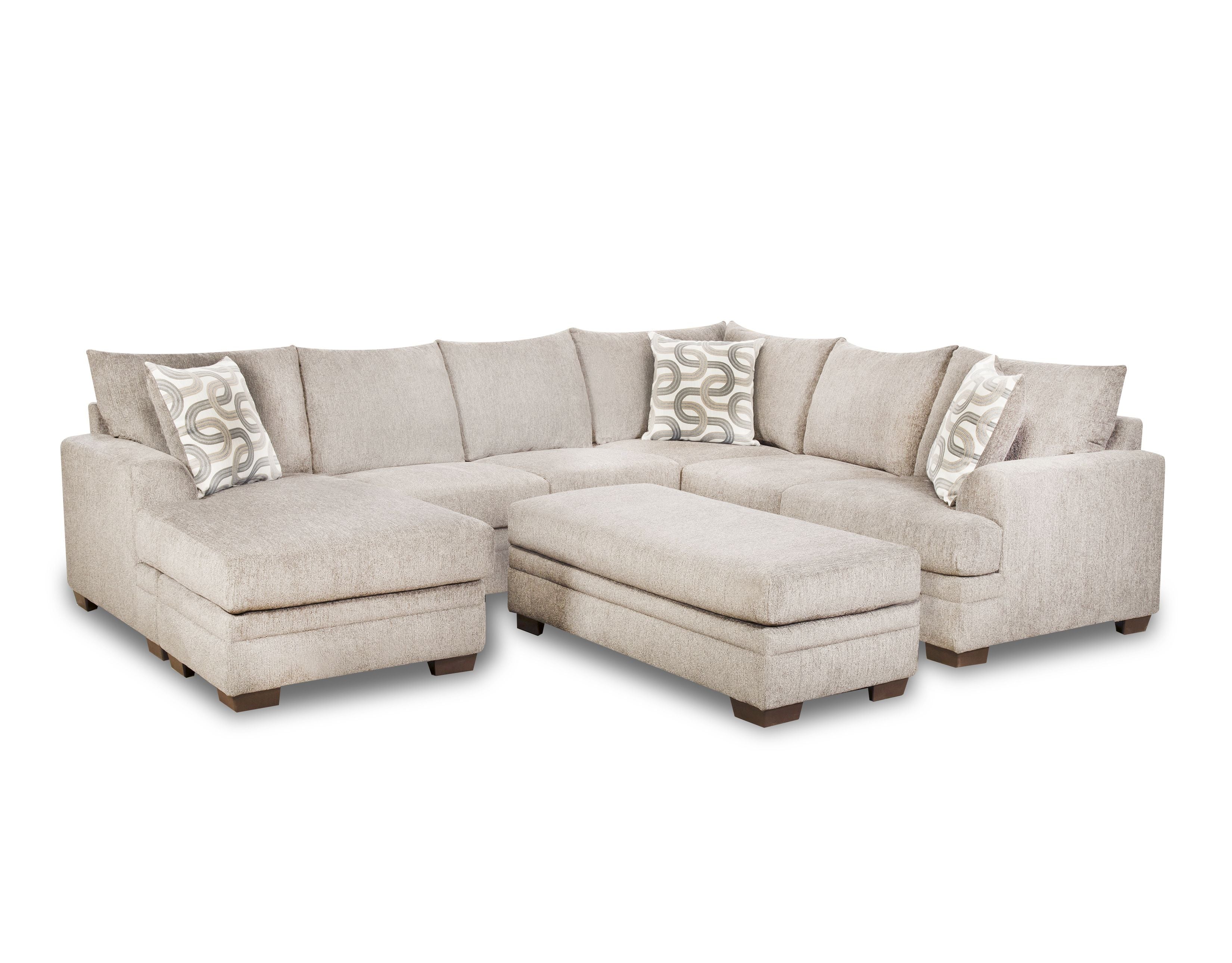 Bailey Cream U Shape Reversible Chaise Sectional
