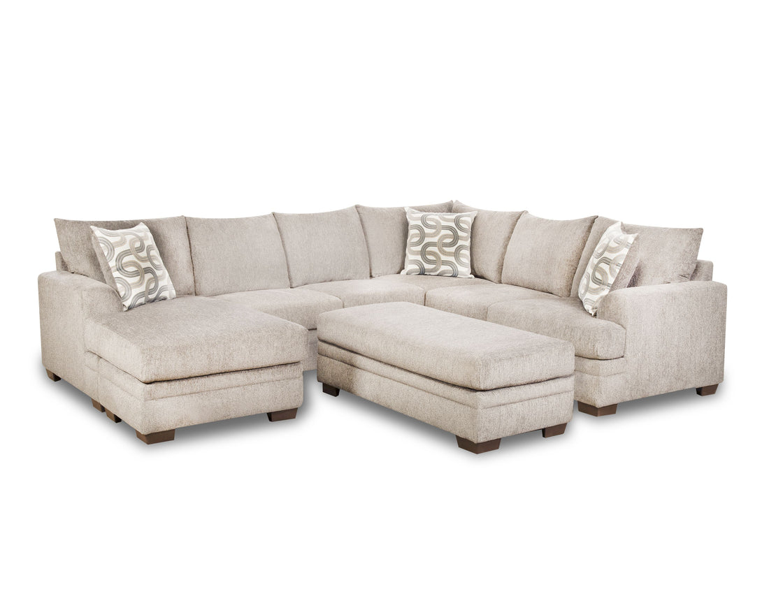 Bailey Cream U Shape Reversible Chaise Sectional