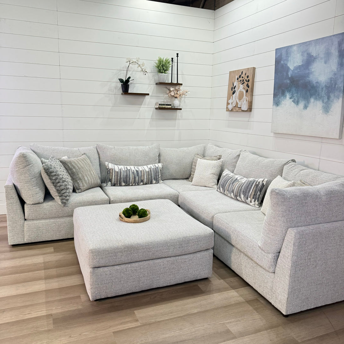 Bennet Modular 6 Piece Cream Sectional Sofa