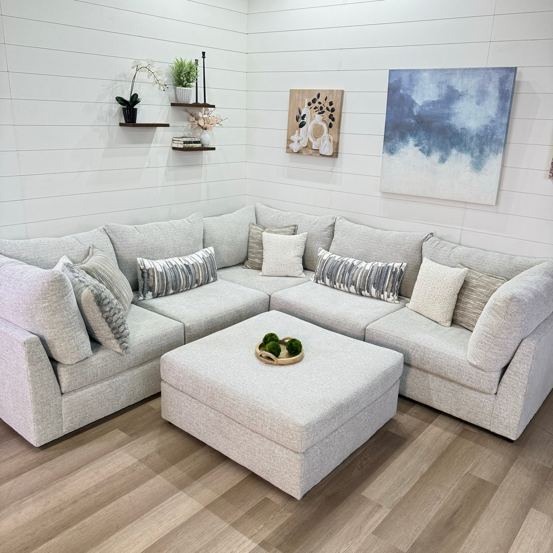 Bennet Modular 6 Piece Cream Sectional Sofa