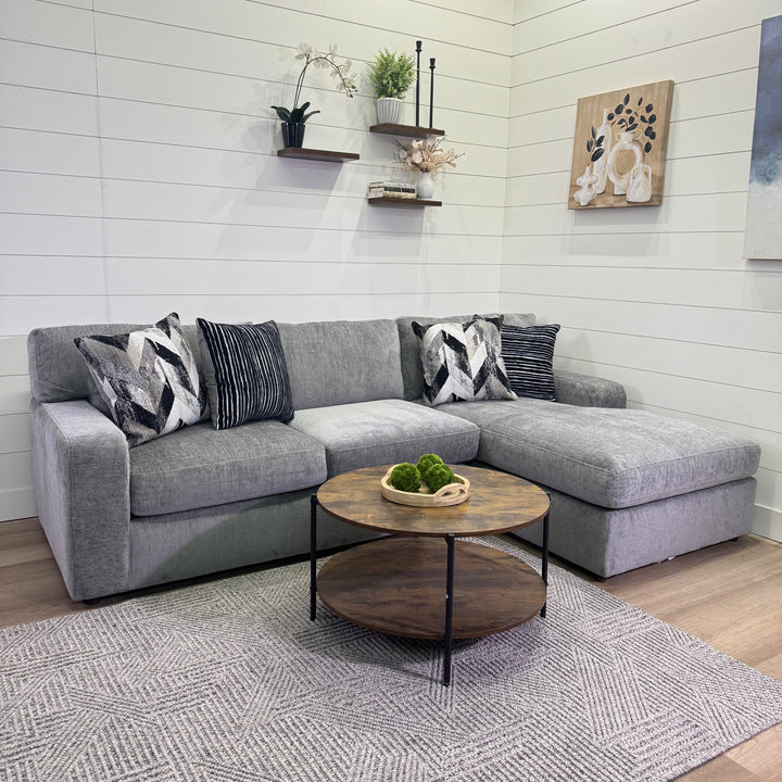 Sterling Sectional Chaise Sofa In Gray