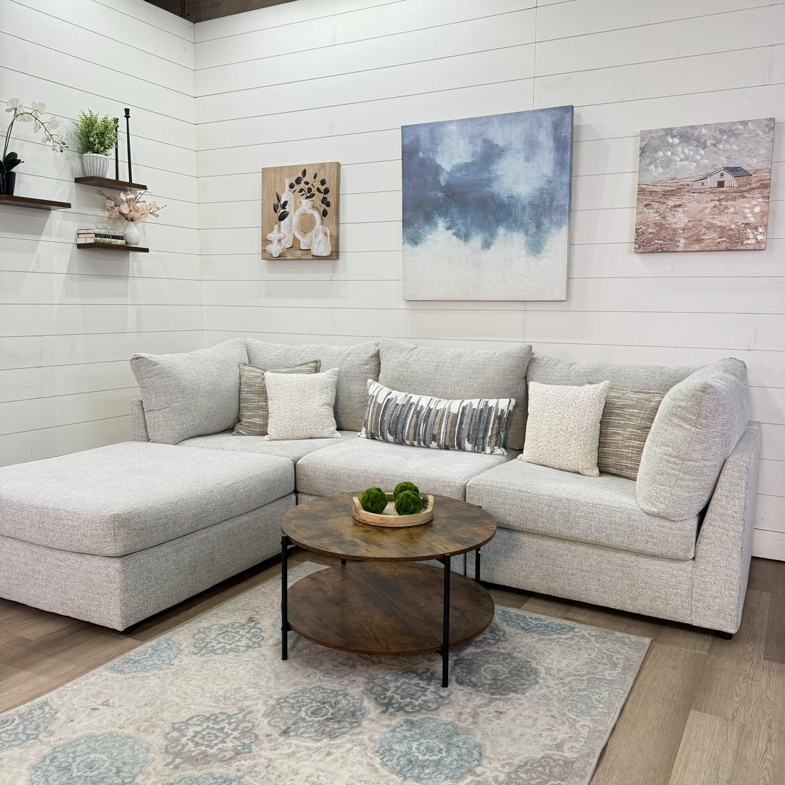 Bennet Modular 4 Piece Cream Sectional Sofa