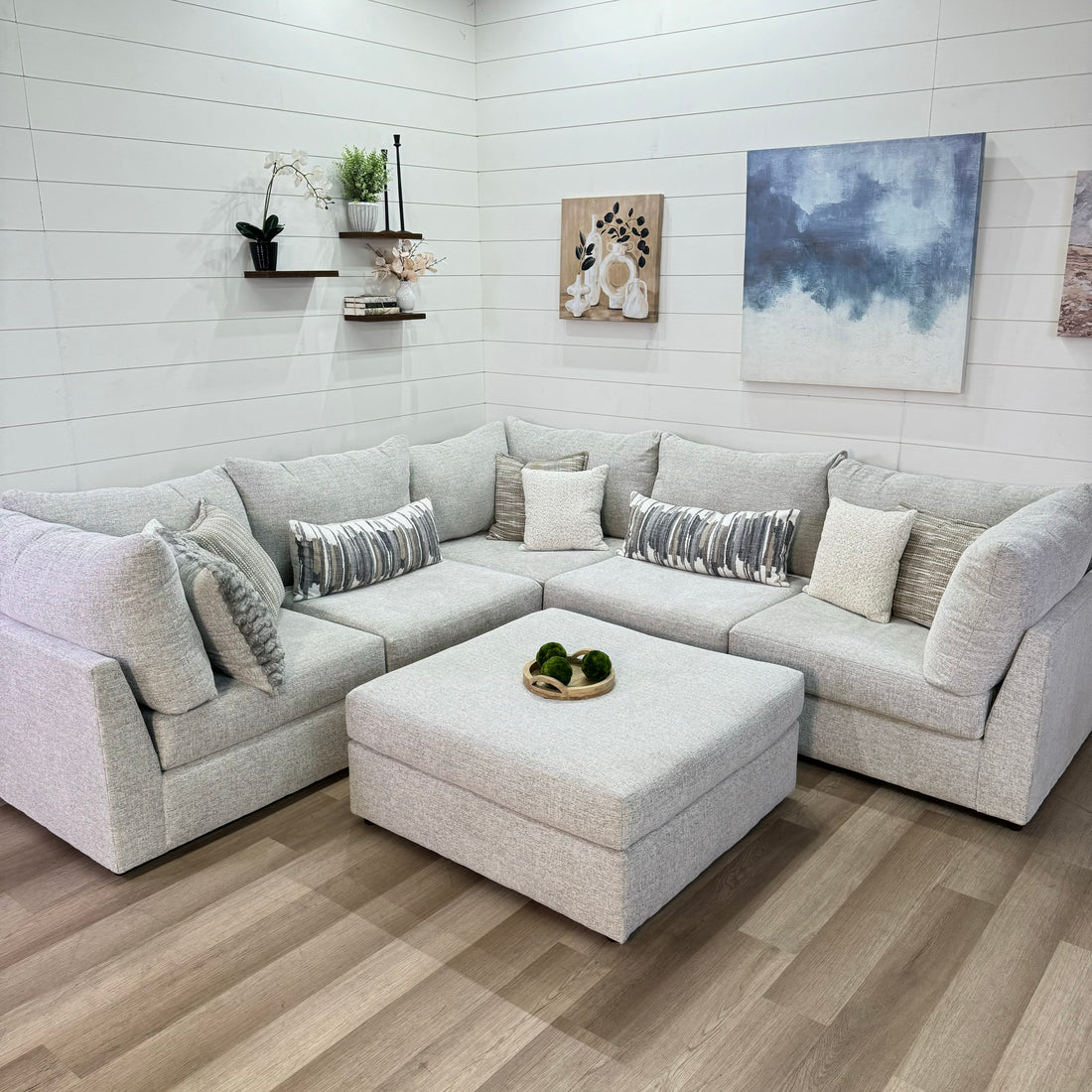 Bennet Modular 6 Piece Cream Sectional Sofa