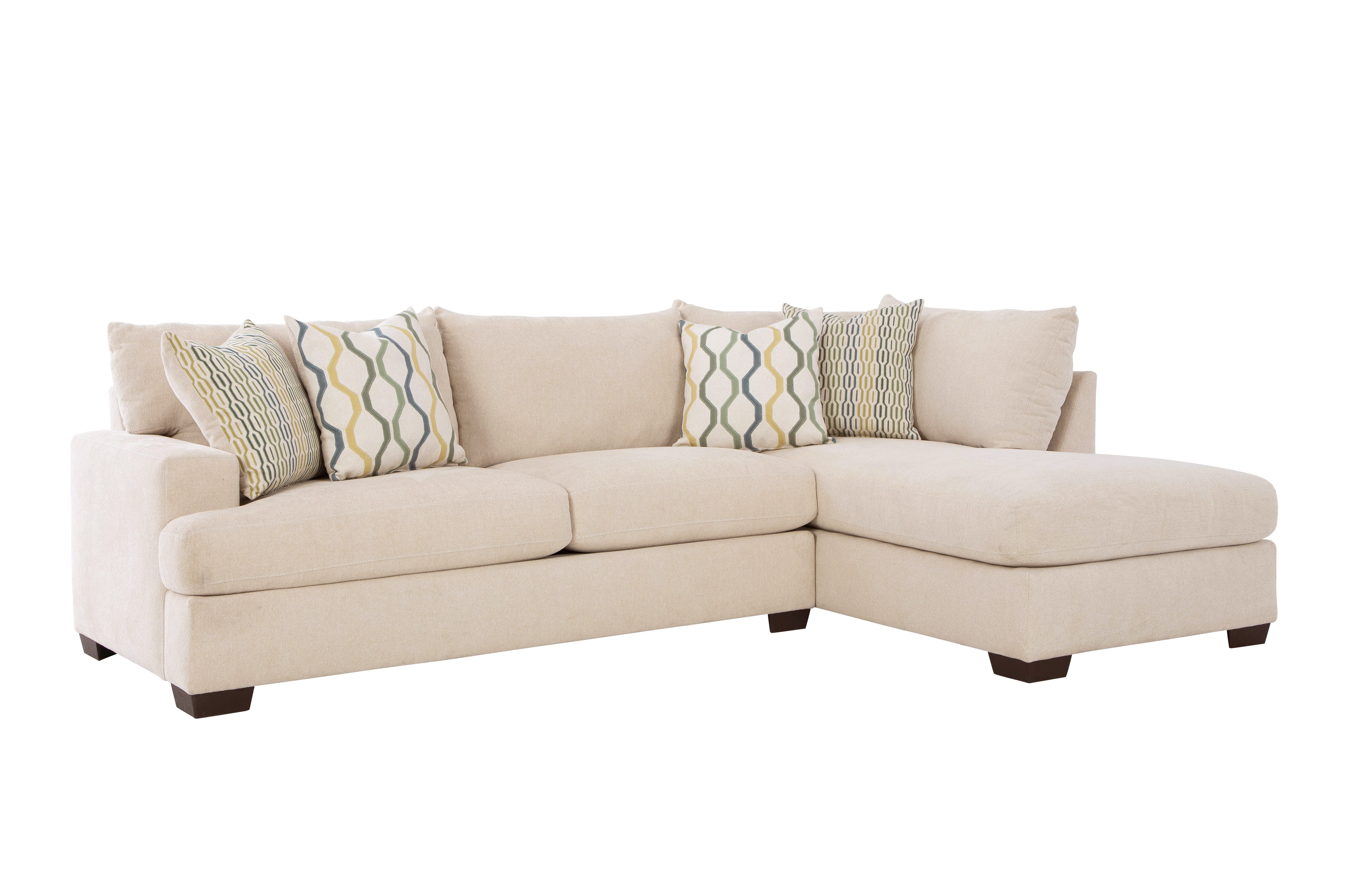 Sahara Cream Two Piece Chaise Sectional