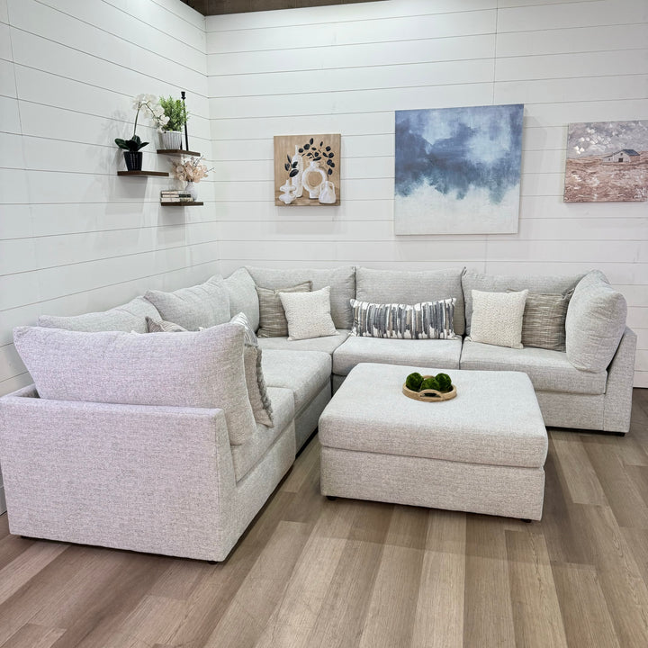 Bennet Modular 6 Piece Cream Sectional Sofa