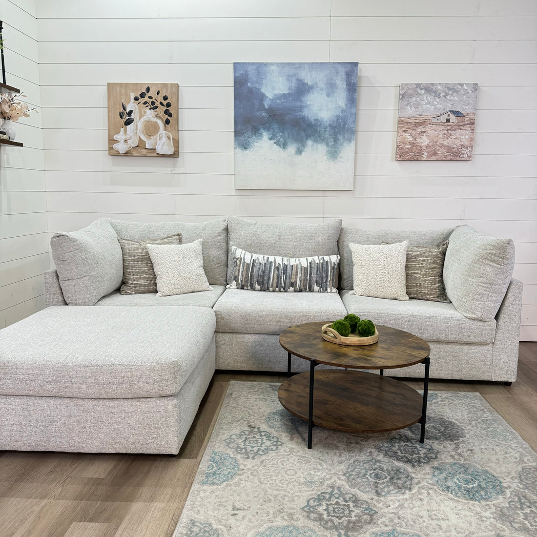 Bennet Modular 4 Piece Cream Sectional Sofa