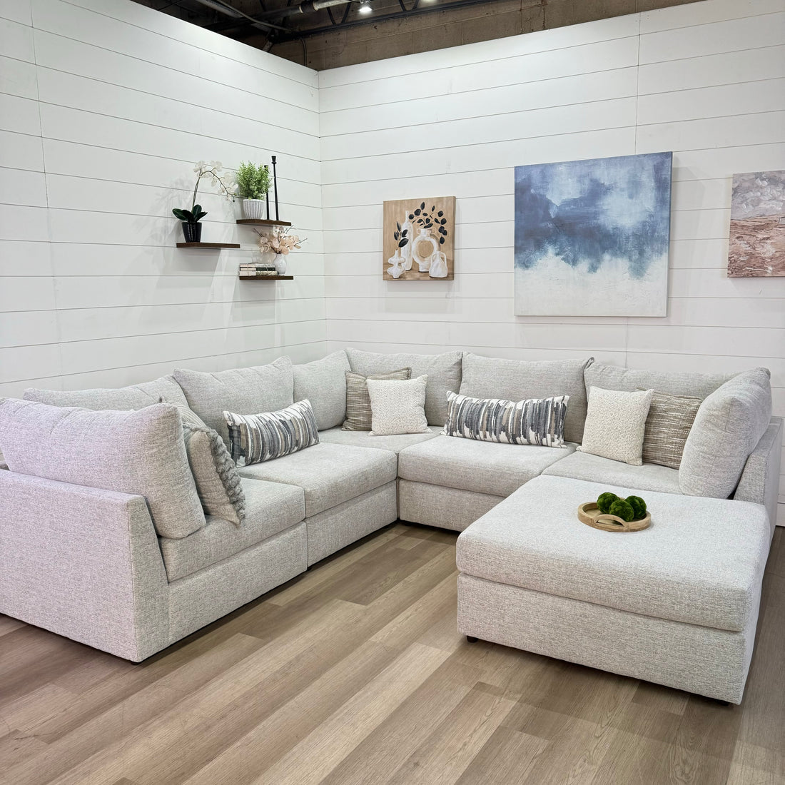 Bennet Modular 6 Piece Cream Sectional Sofa