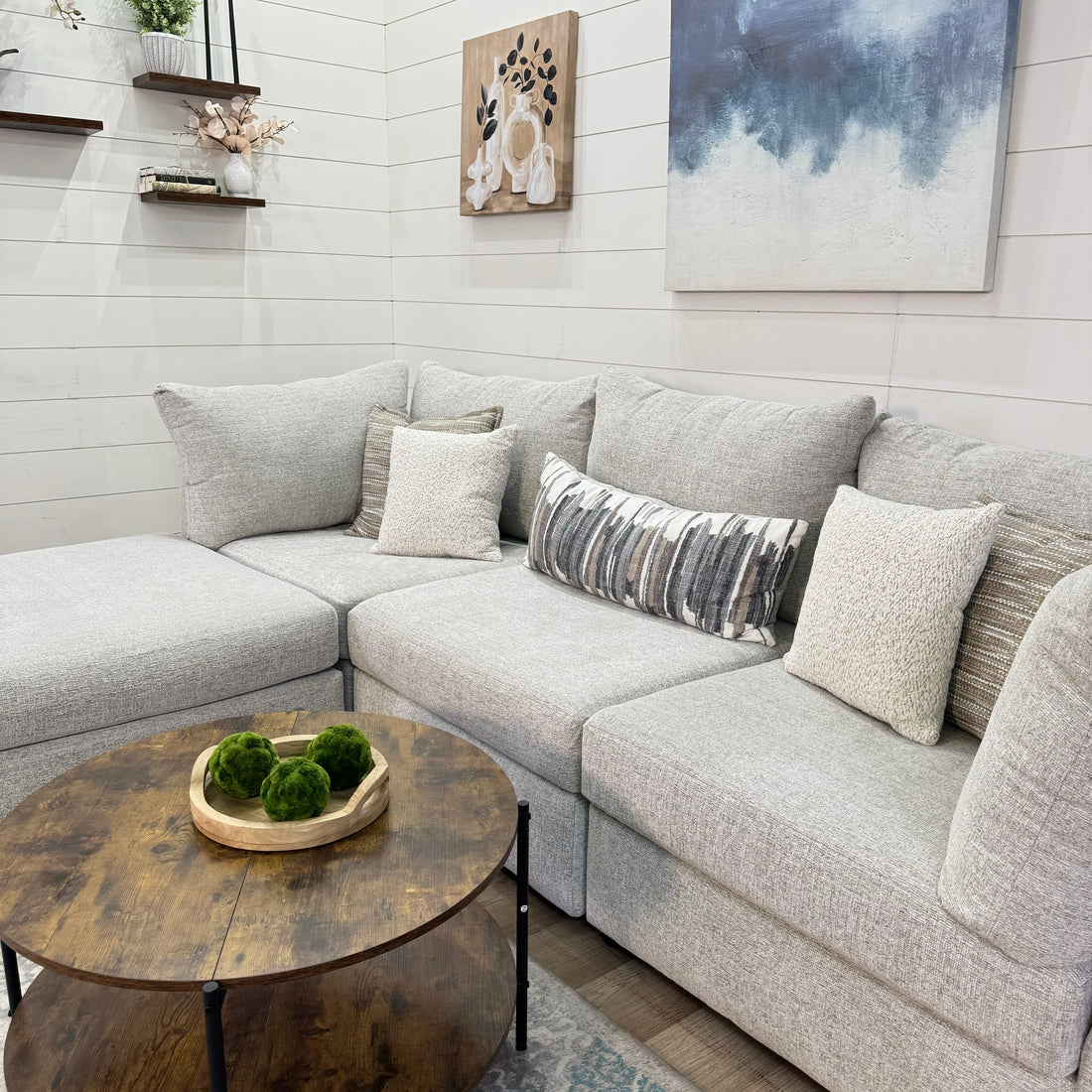 Bennet Modular 4 Piece Cream Sectional Sofa