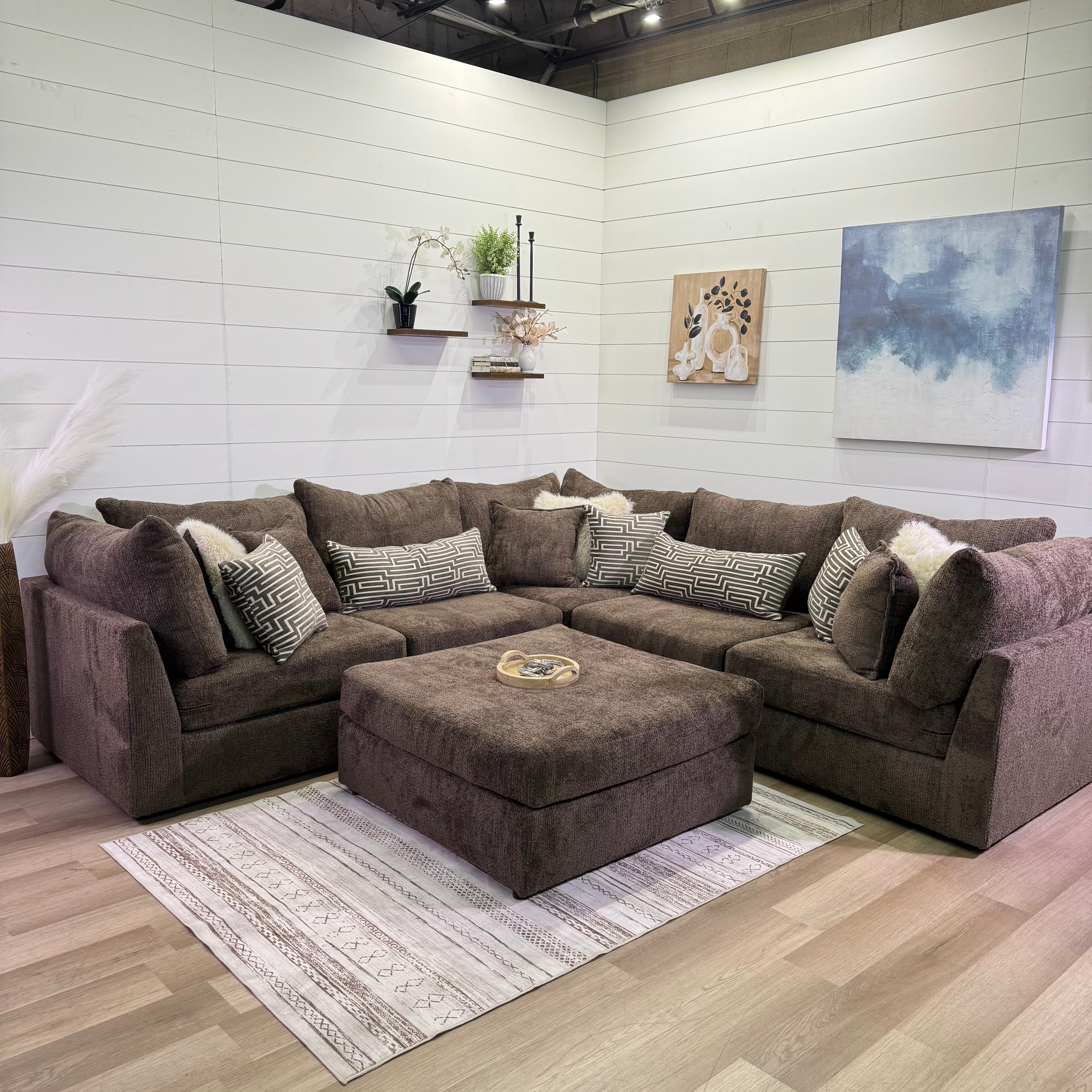 Bennet Modular Chocolate 6 Piece Sectional Sofa