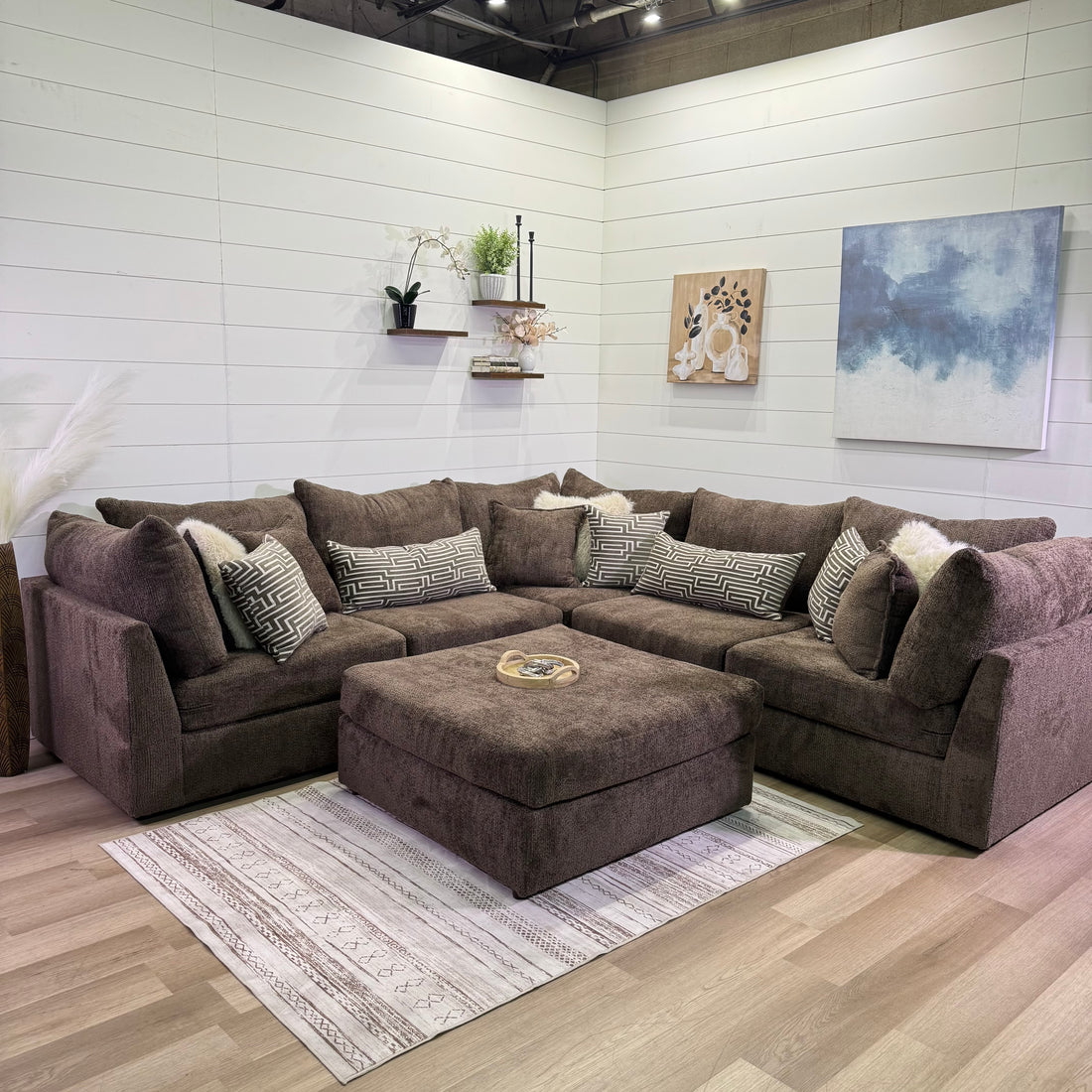 Bennet Modular Chocolate 6 Piece Sectional Sofa