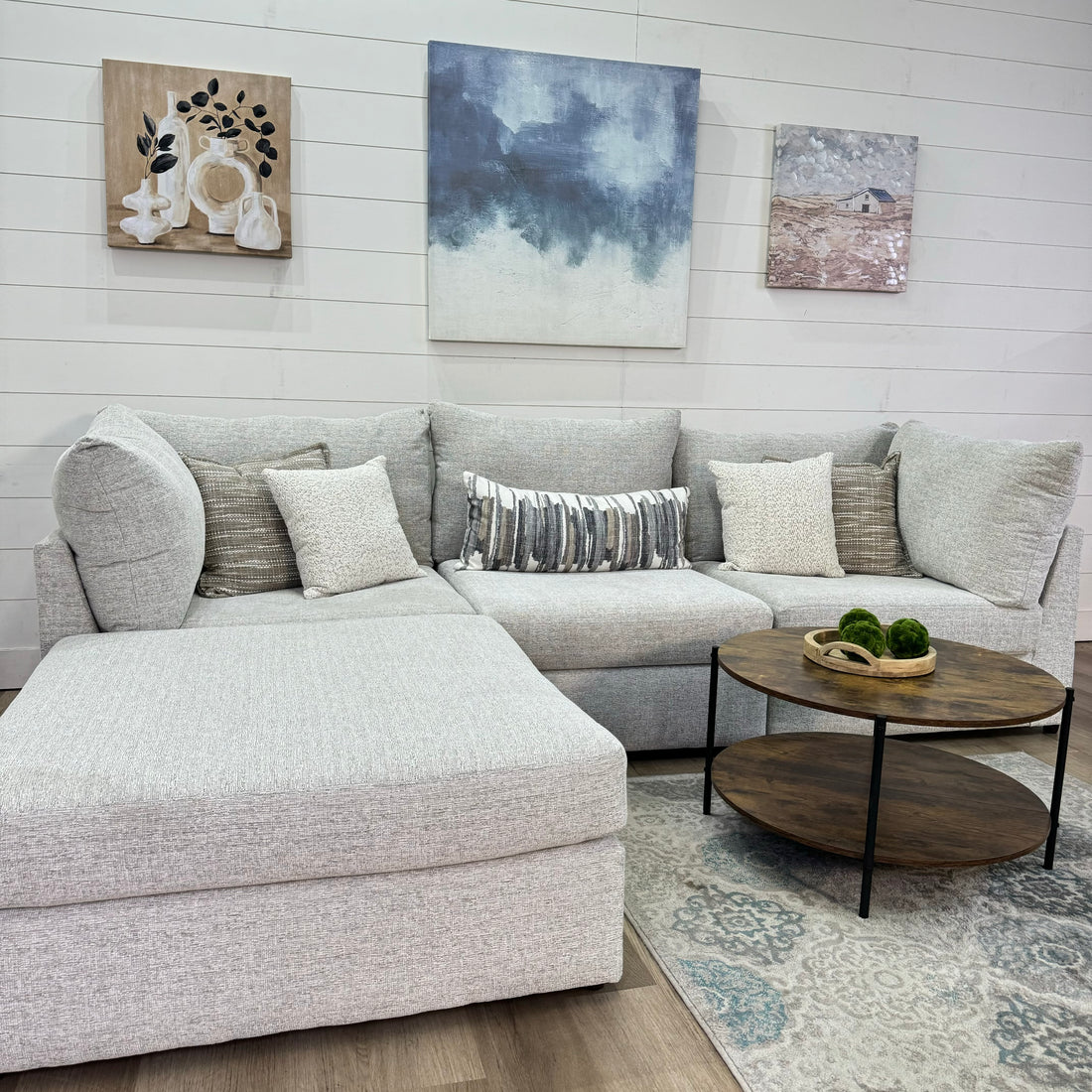 Bennet Modular 4 Piece Cream Sectional Sofa