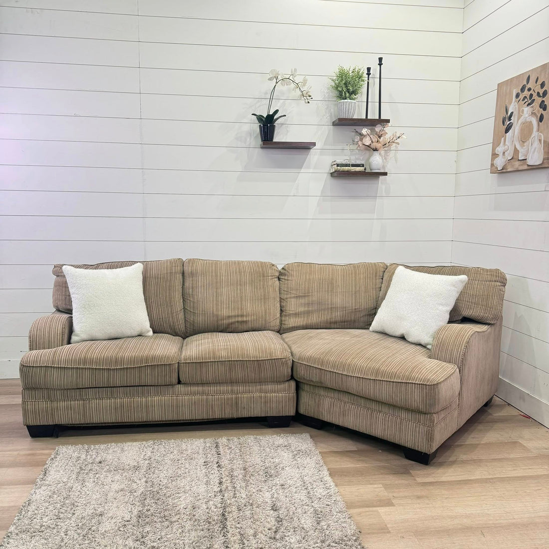 Cozy Cuddle Corner Beige Sectional