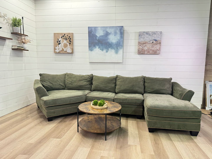 Sage Green Cuddler Chaise Sectional