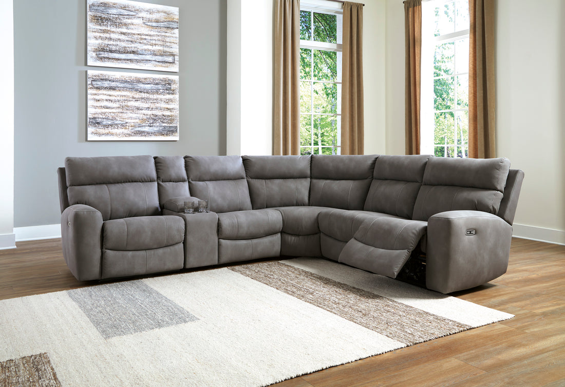 Canyon Modular Reclining Sectional In Slate (Customizable)