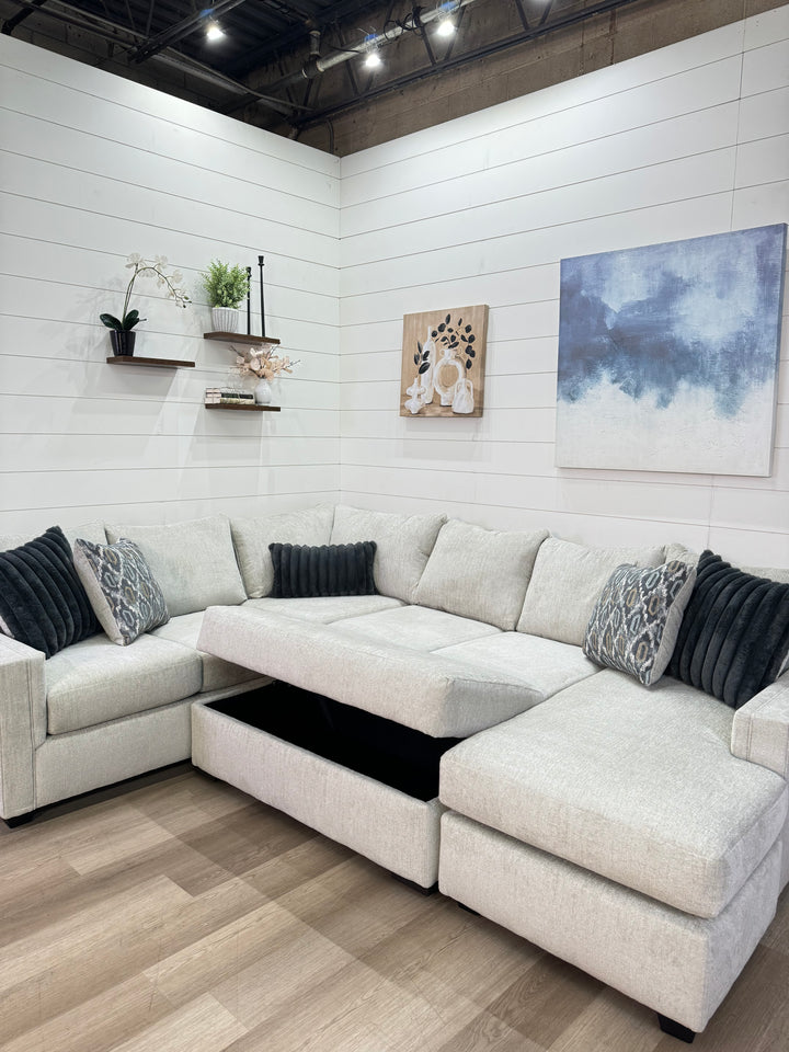 Harper Cream U Shape Reversible Chaise Sectional