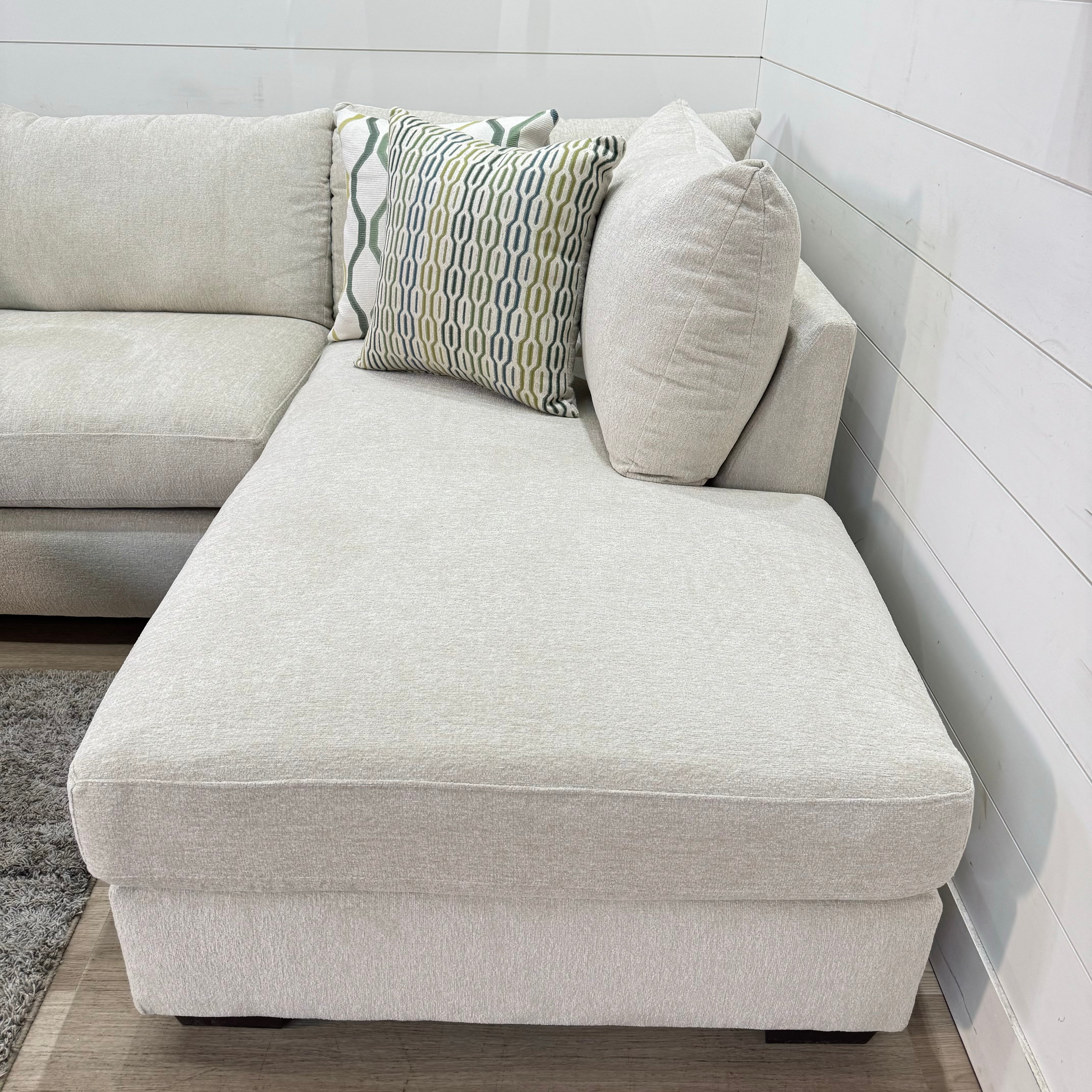 🔥 BF SPECIAL! - Sahara Cream Two Piece Chaise Sectional