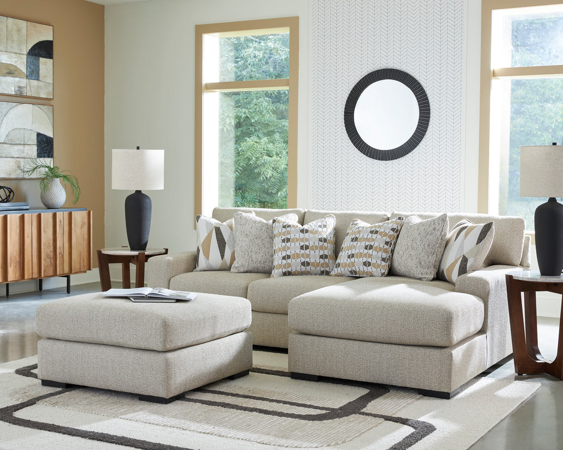 Aria Modular Sofa Chaise In Pebble Beige (Customizable)