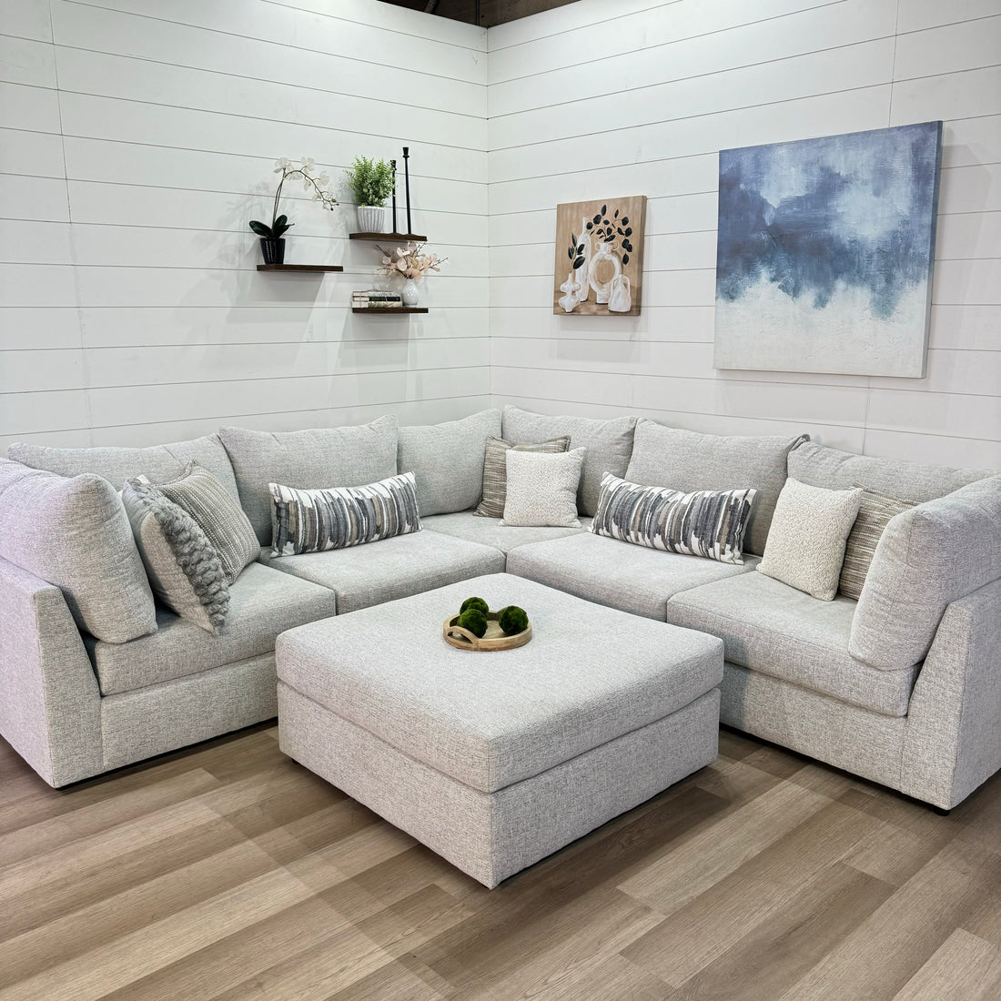Bennet Modular 6 Piece Cream Sectional Sofa