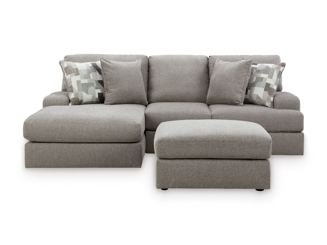 Parker Two Piece Chaise Sectional In Smoke (Reversible)