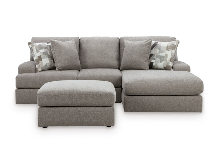 Parker Two Piece Chaise Sectional In Smoke (Reversible)