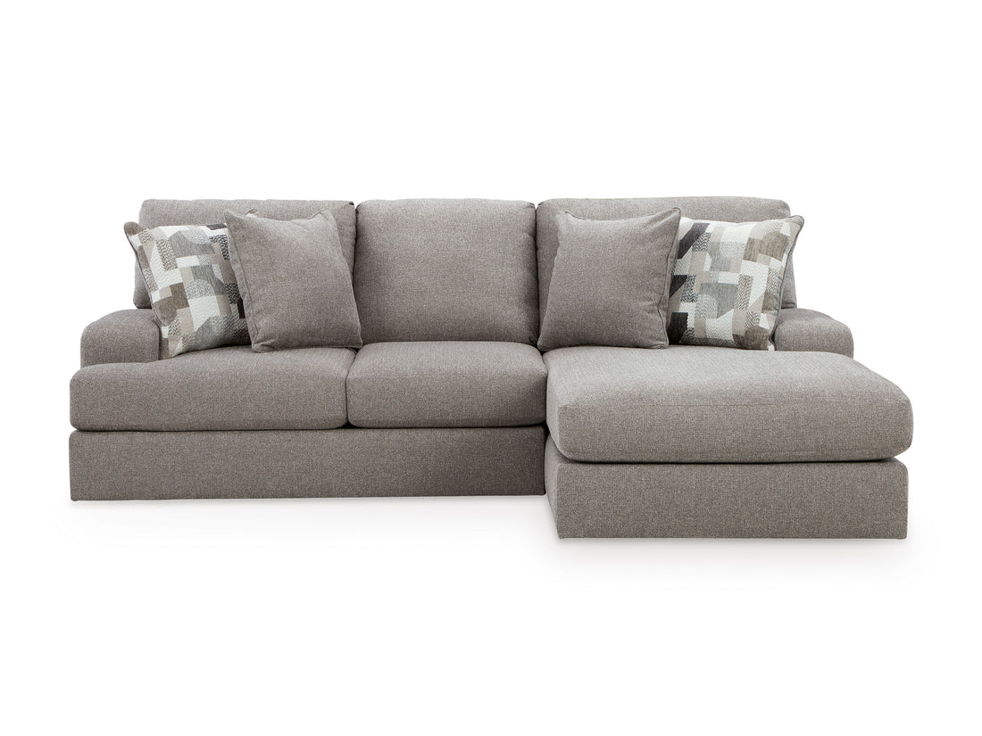 Parker Two Piece Chaise Sectional In Smoke (Reversible)
