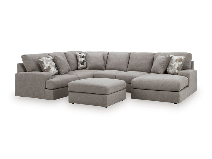 Parker U Shape Chaise Sectional In Smoke (Reversible)