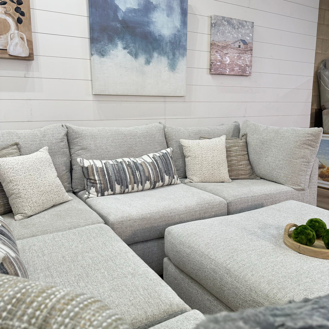 Bennet Modular 6 Piece Cream Sectional Sofa
