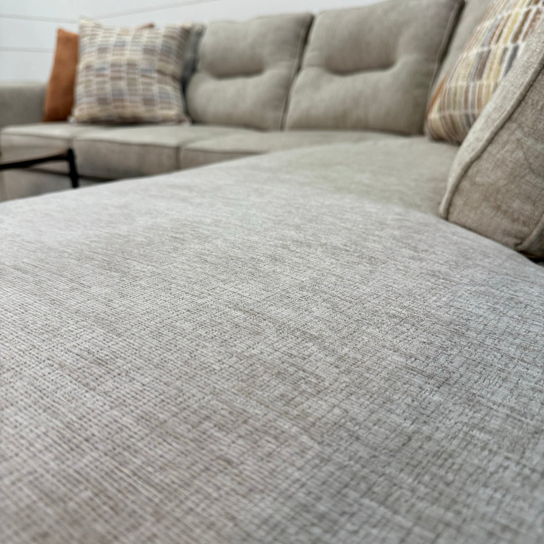 Weston Oatmeal Beige Chaise Sectional Sofa