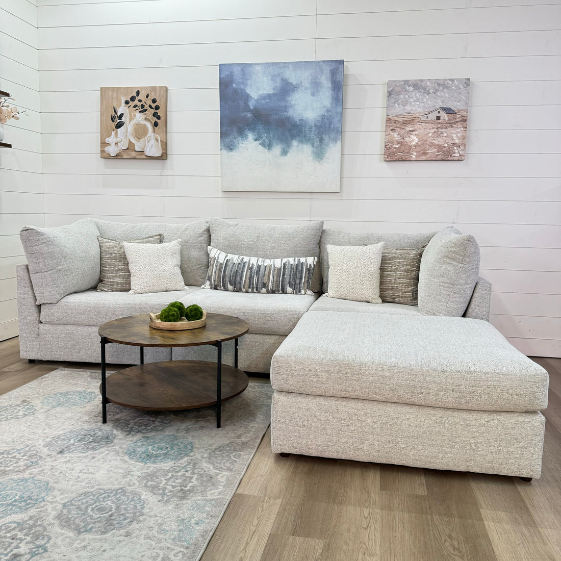 Bennet Modular 4 Piece Cream Sectional Sofa