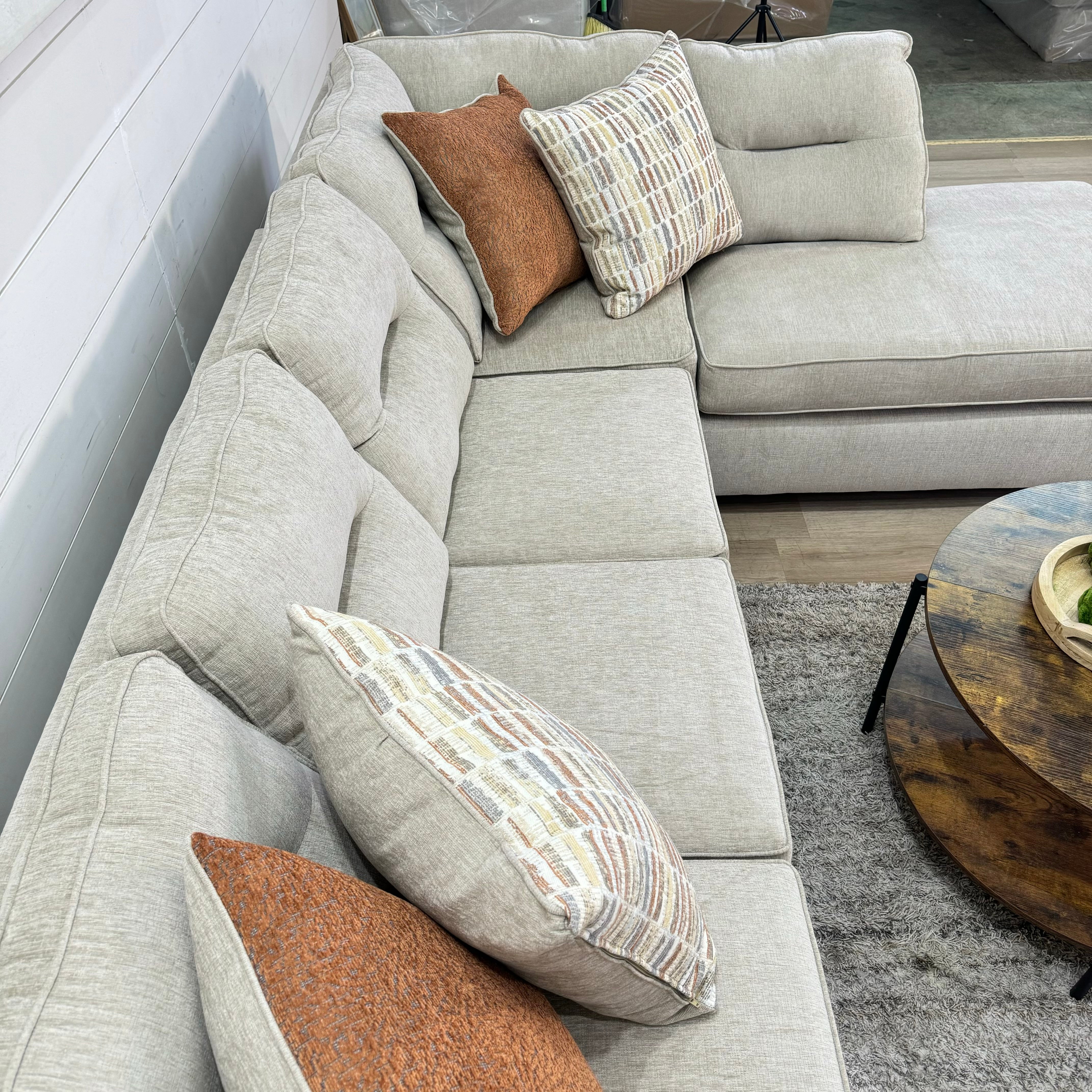 🔥 BF SPECIAL! Weston Oatmeal Beige Chaise Sectional Sofa