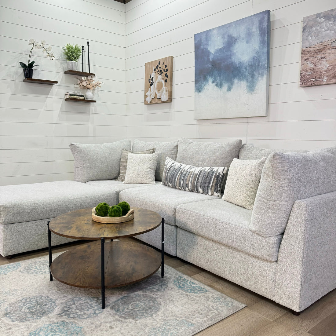 Bennet Modular 4 Piece Cream Sectional Sofa