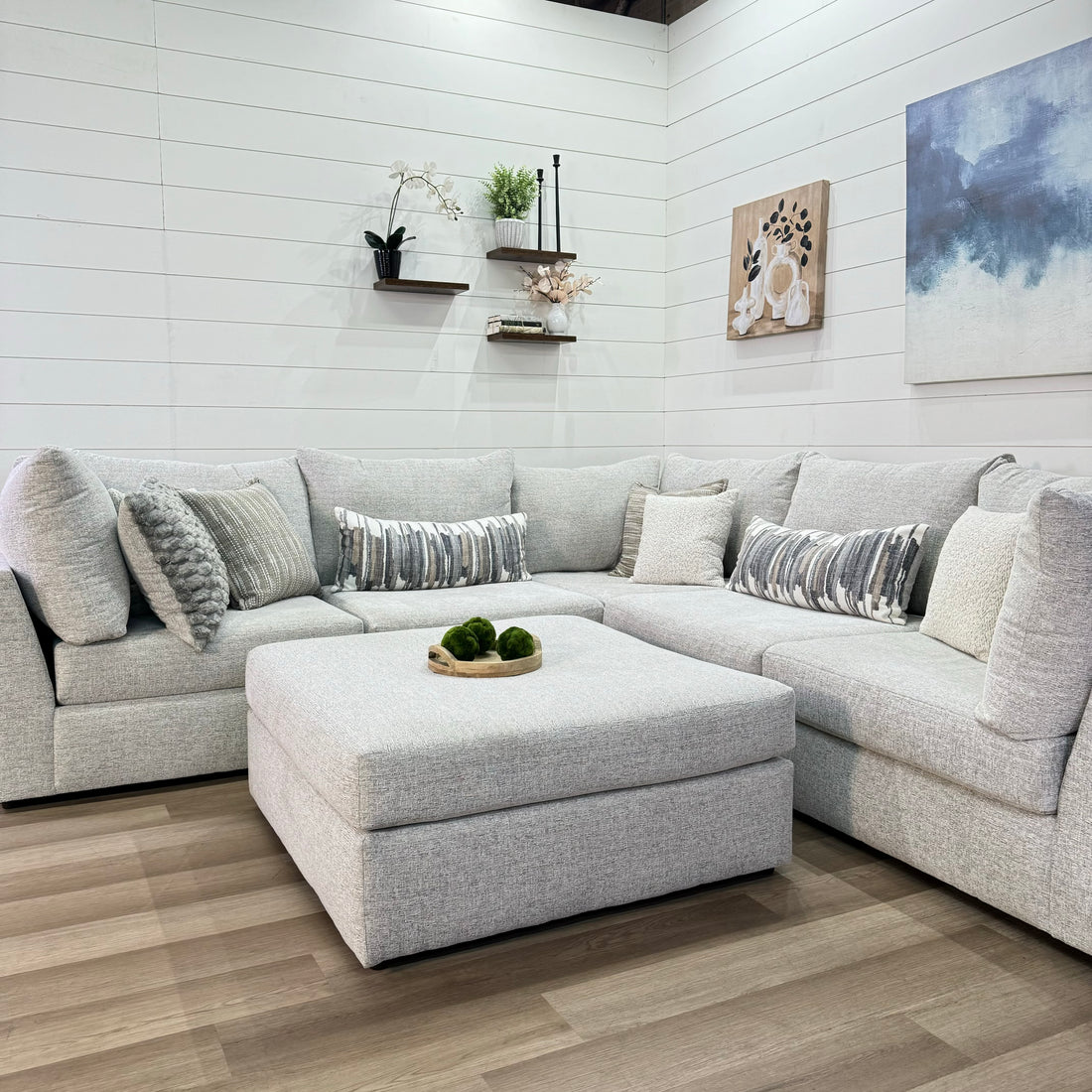 Bennet Modular 6 Piece Cream Sectional Sofa