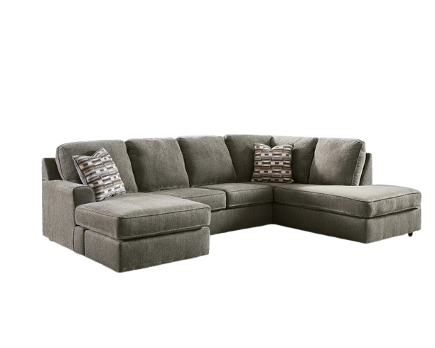 Hudson Double Chaise Sectional Sofa W/Ottoman