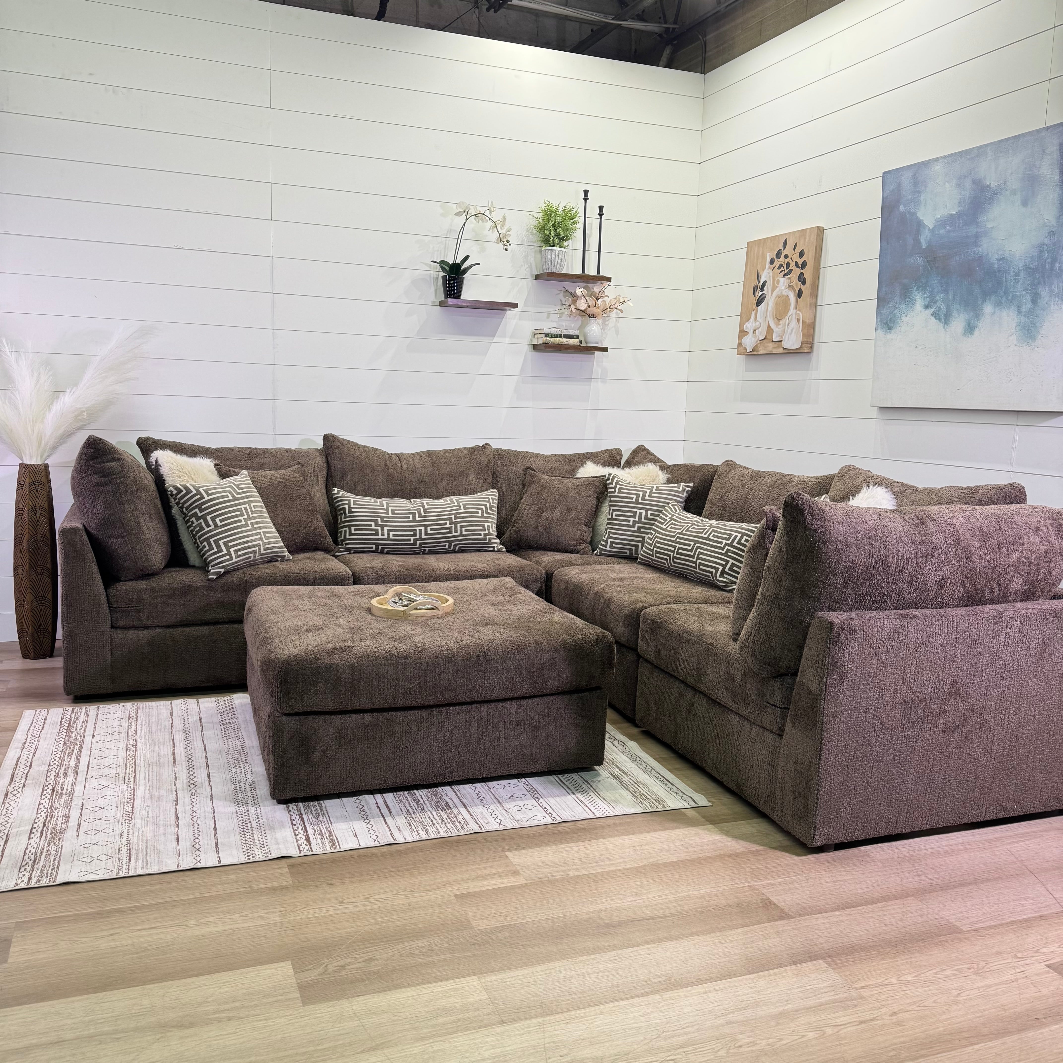 Bennet Modular Chocolate 6 Piece Sectional Sofa
