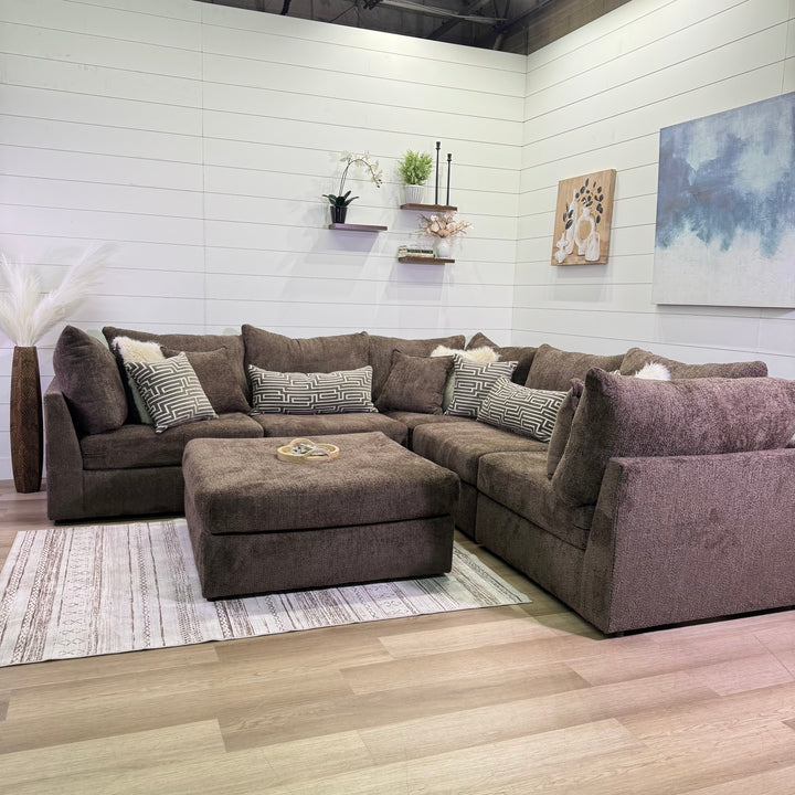 Bennet Modular Chocolate 6 Piece Sectional Sofa