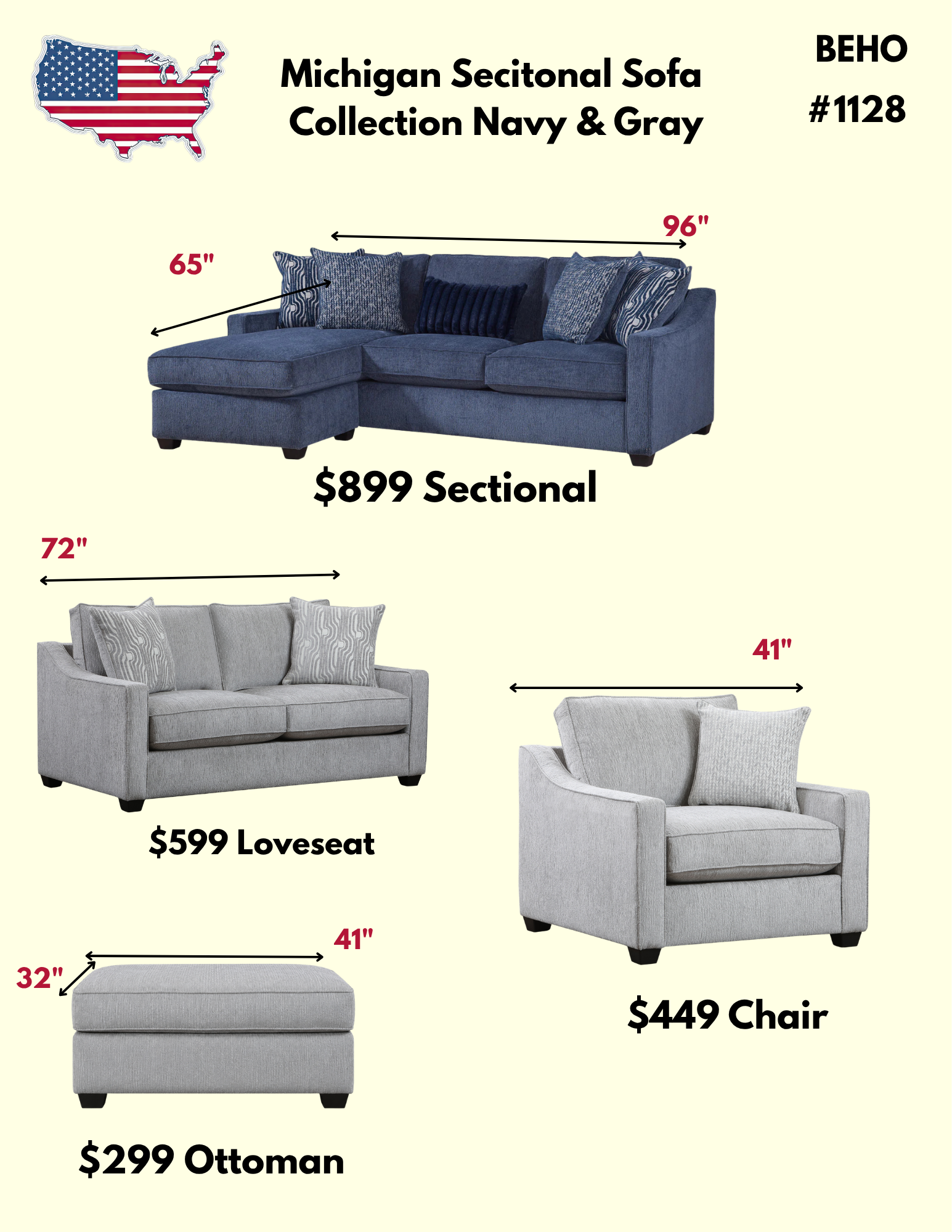 Michigan Gray Chair