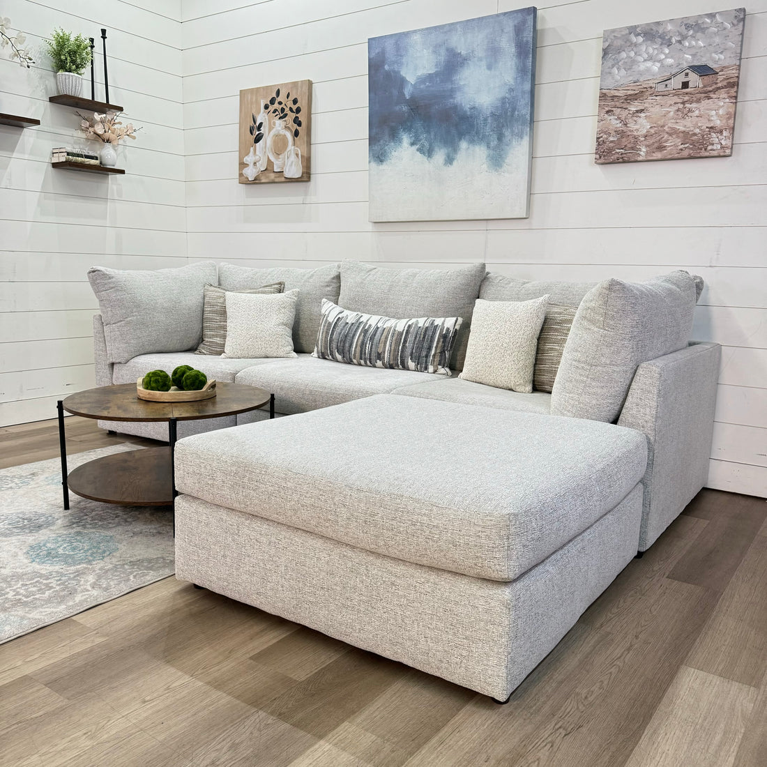 Bennet Modular 4 Piece Cream Sectional Sofa