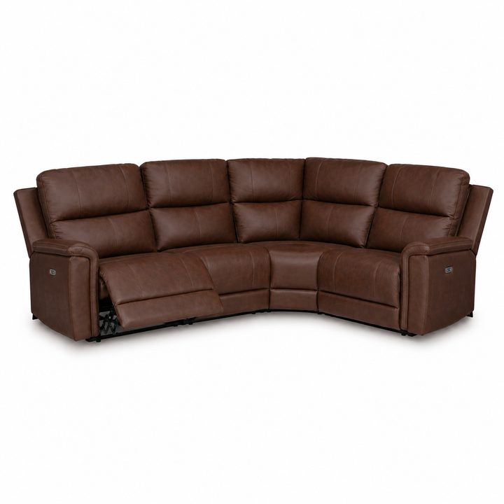 Maverick Modular Leather Reclining Sectional In Espresso (2-4pc)