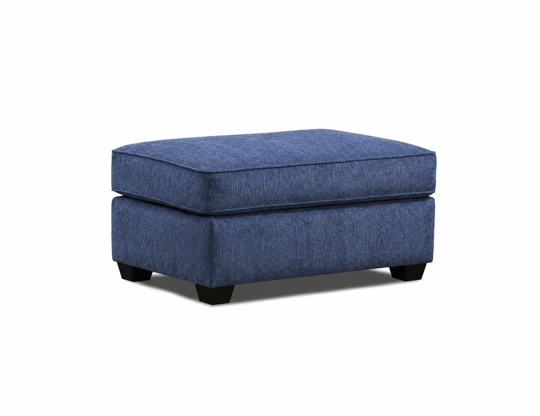 Michigan Blue Ottoman
