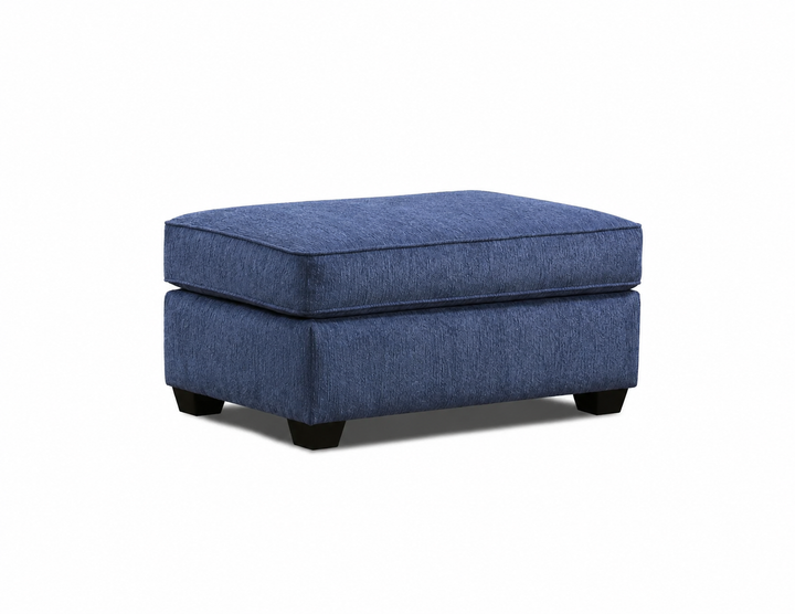 Michigan Blue Ottoman