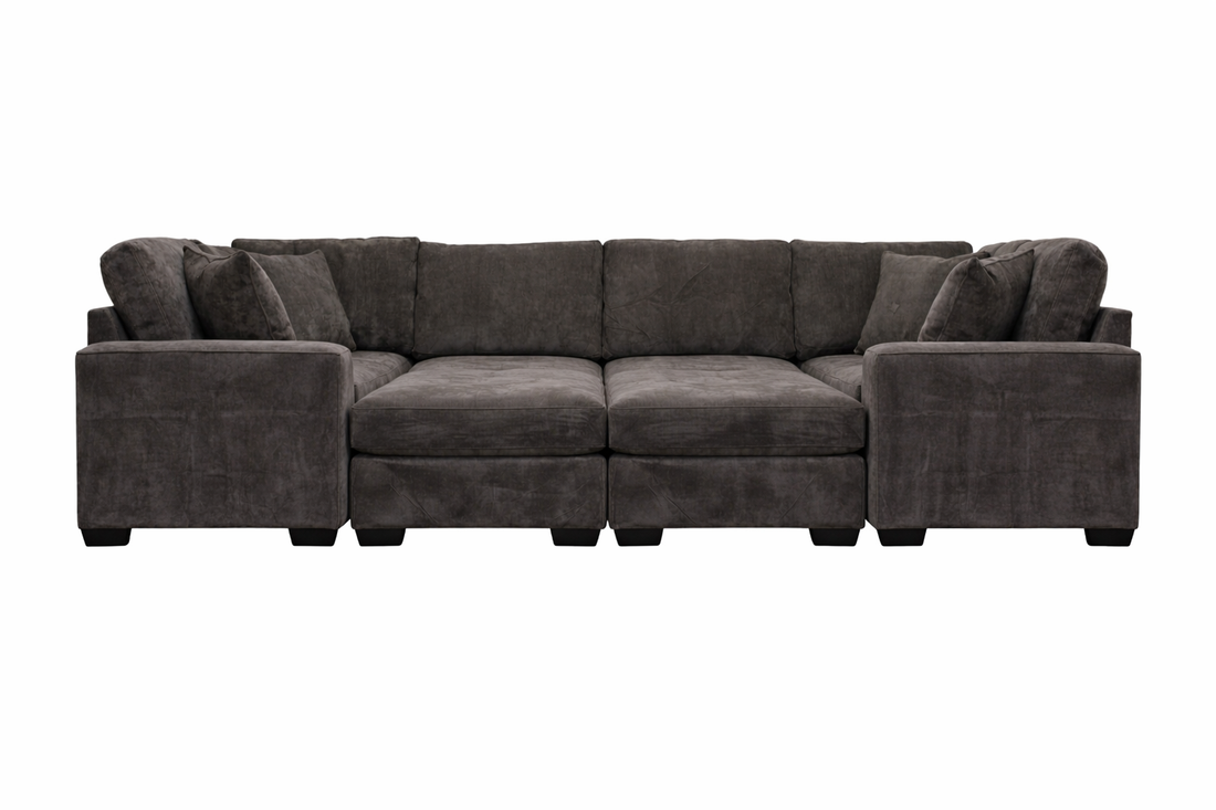 Haven Modular 6 Seat U Shape Sectional (Customizable) (Pit)