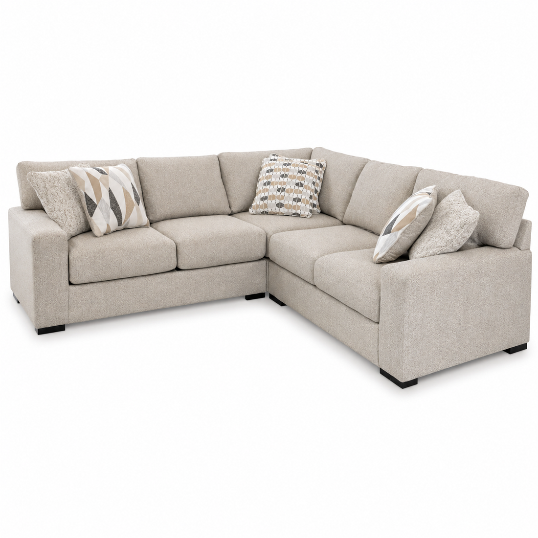 Aria Modular L Shape Sectional In Pebble (Customizable)