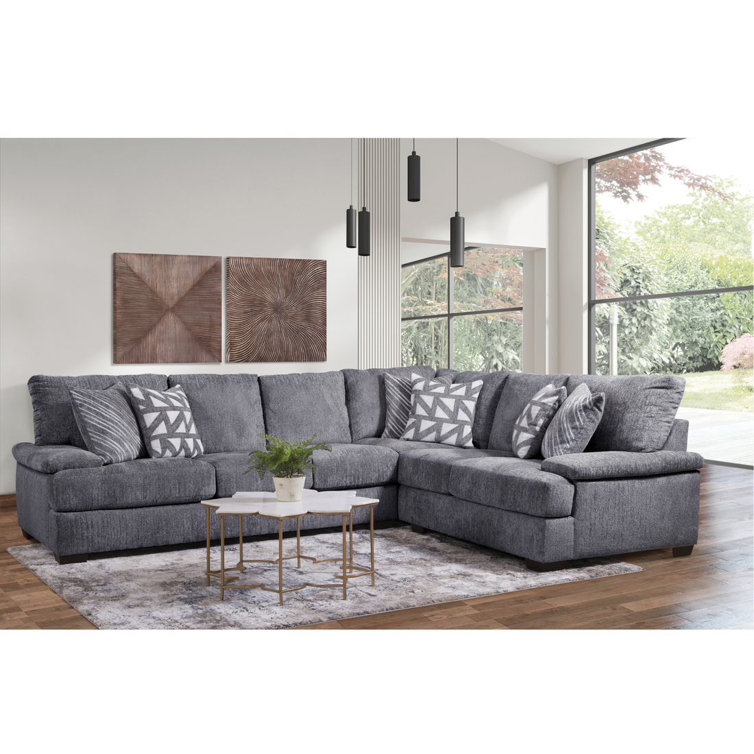 Mammoth Charcoal Sectional Sofa