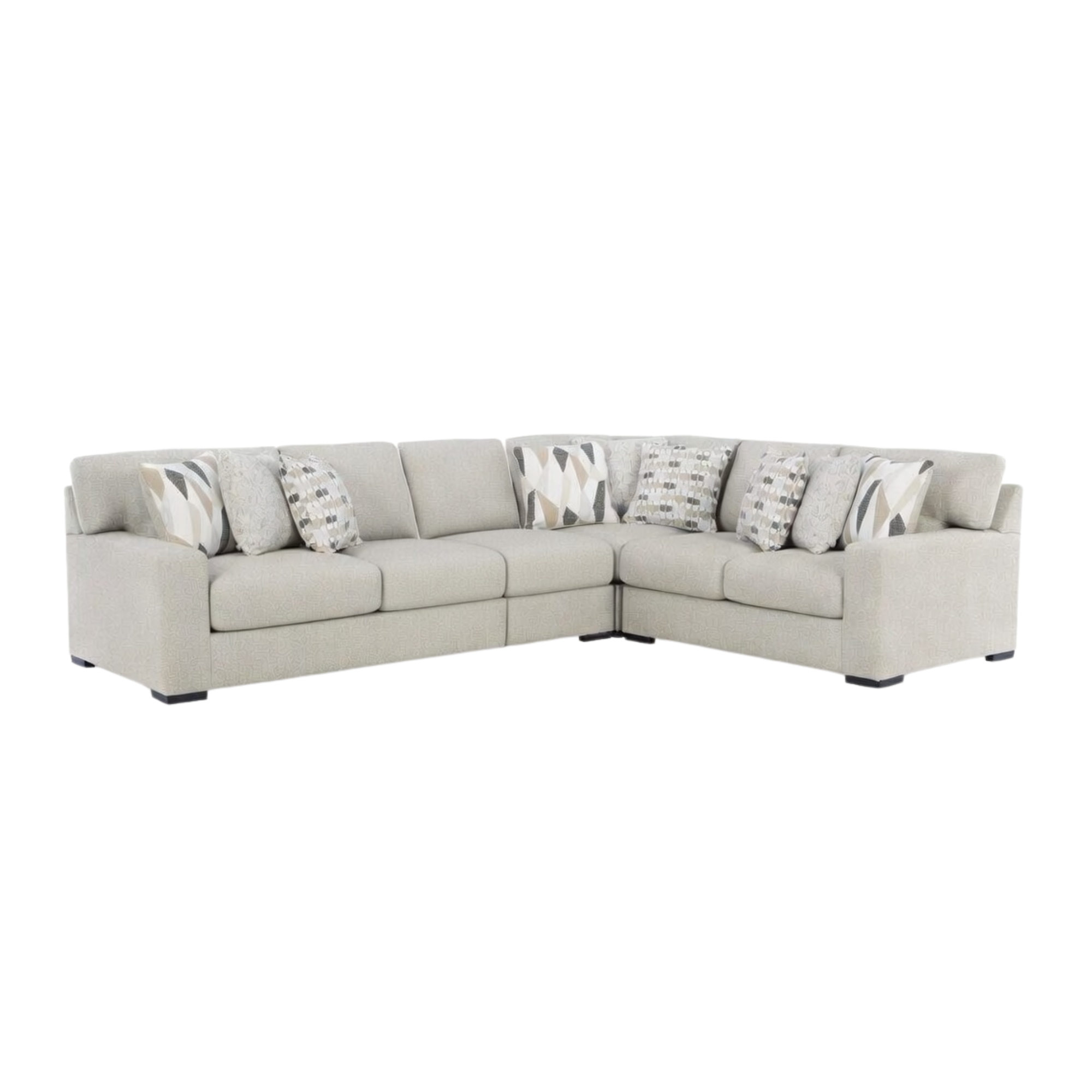 Aria Modular L Shape Sectional In Pebble (Customizable)
