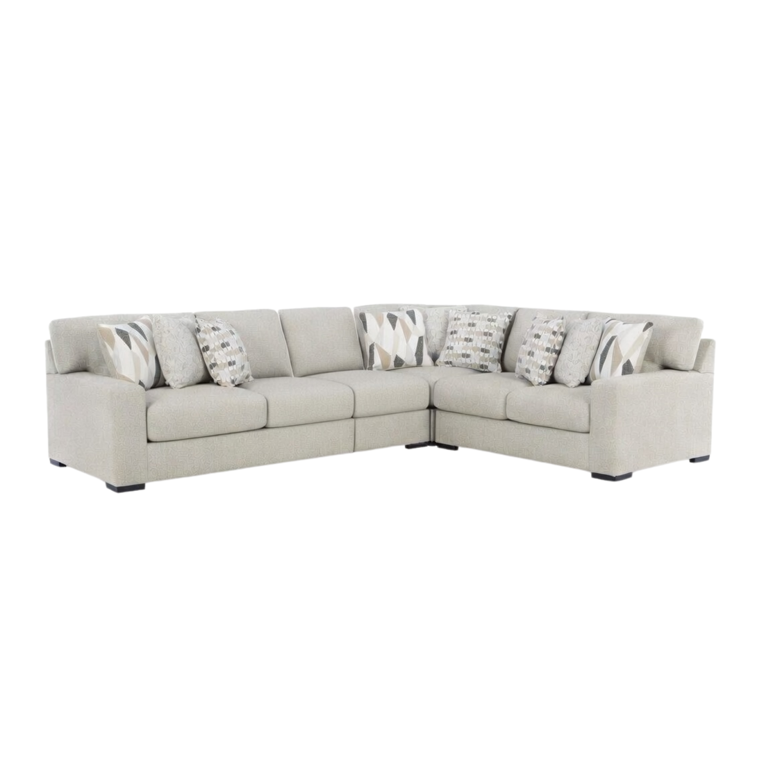 Aria Modular L Shape Sectional In Pebble (Customizable)