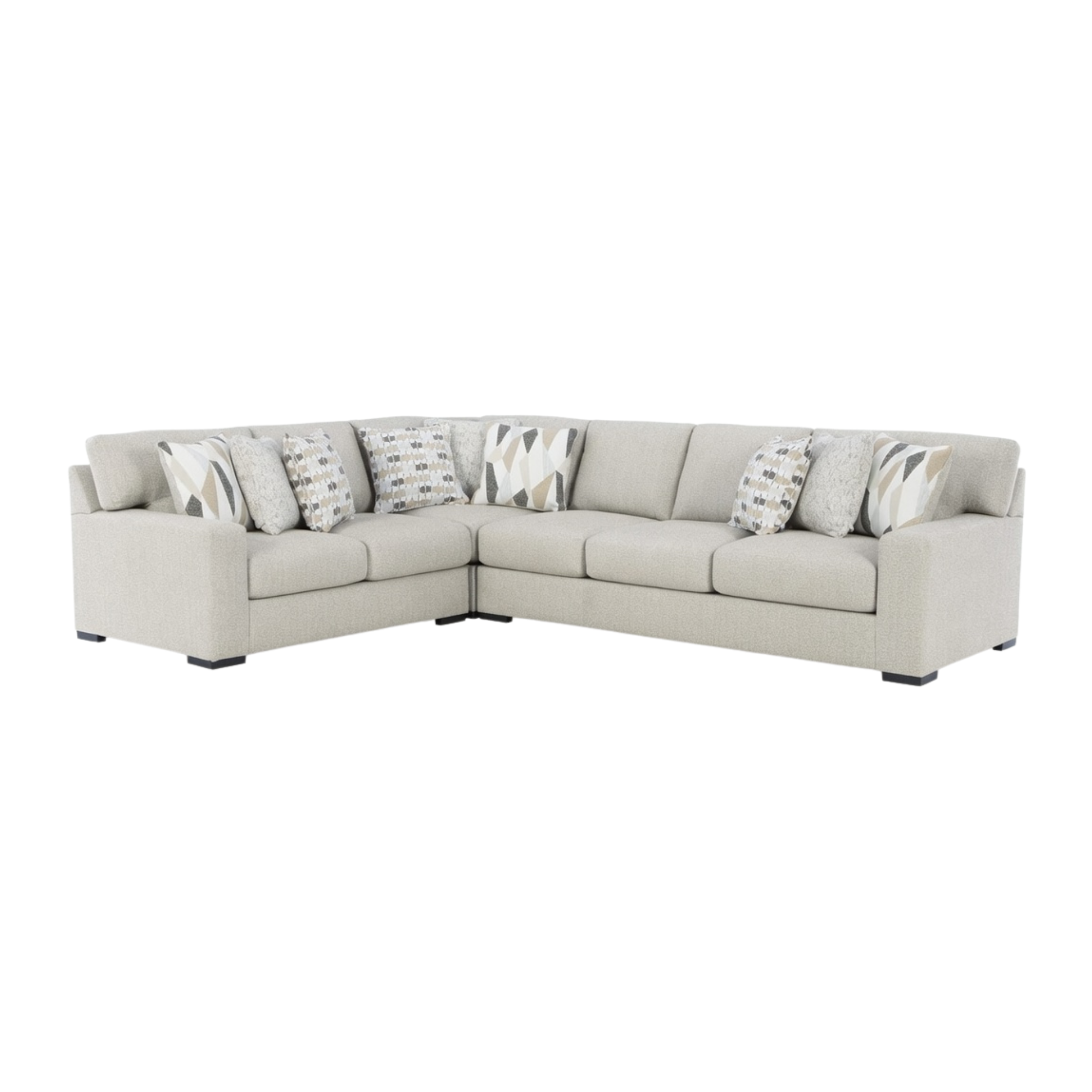 Aria Modular L Shape Sectional In Pebble (Customizable)